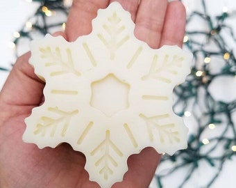 Snowflake Silicone Soap Mold - 6 cavities - Christmas soap mold silicone molds plaster mold Ice mold silicone mold chocolate mold