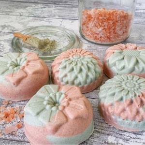 Molde de silicona para jabón con forma de flor (6 cavidades) - Molde para jabón con forma de flor, molde de silicona con forma de flor, molde para yeso, molde para hielo, molde de silicona para chocolate