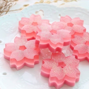 Molde de silicona para jabón de flor de cerezo (6 cavidades) - Molde de silicona para jabón de flores, molde de yeso, molde de silicona para hielo, molde de chocolate