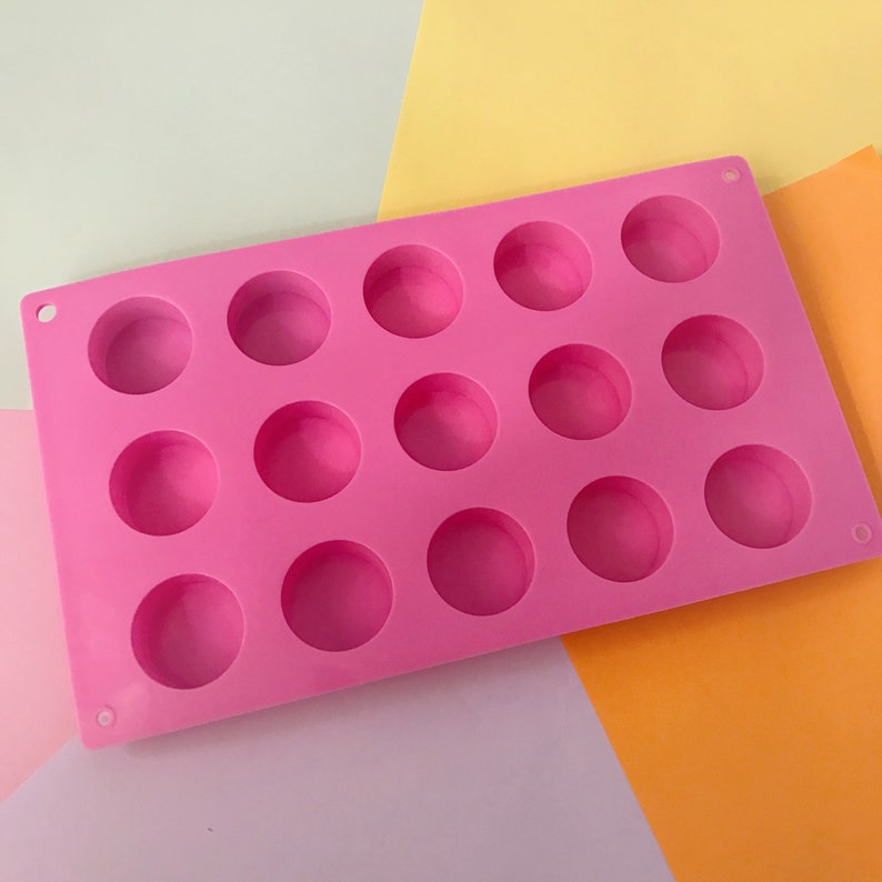 Circle Silicone Soap Mold 15 Cavities Circle Soap Mold Etsy