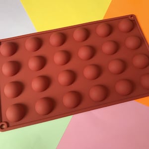 Diameter 1.1&quot; Circle Dome Silicone Mold - 24 cavities - Circle sphere soap mold silicone molds plaster mold Ice mold chocolate mold