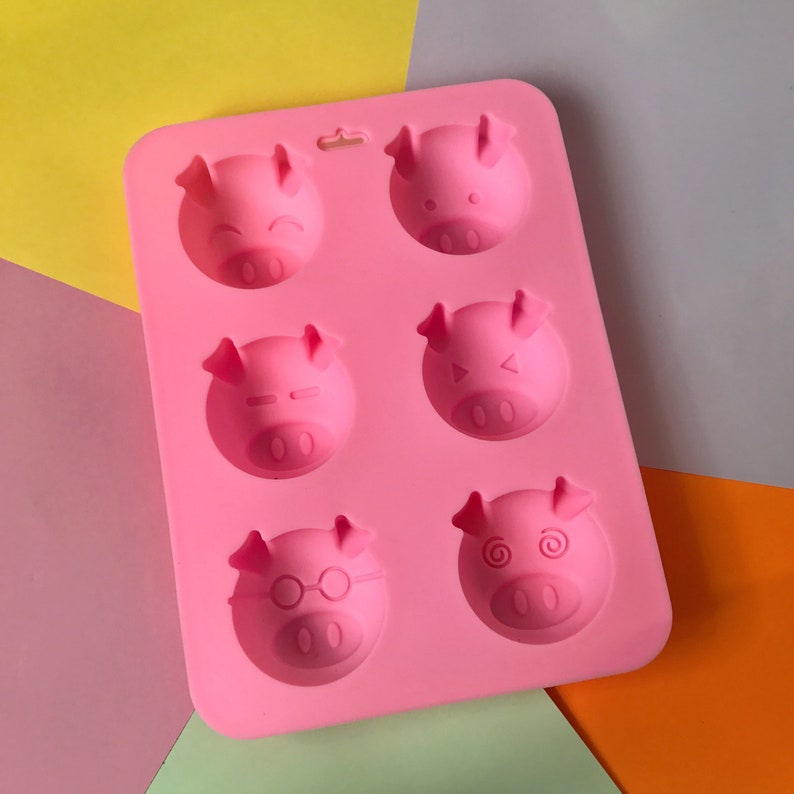 Piggy Silicone Soap Mold 6 Cavities Animal Pig Soap Mold Etsy