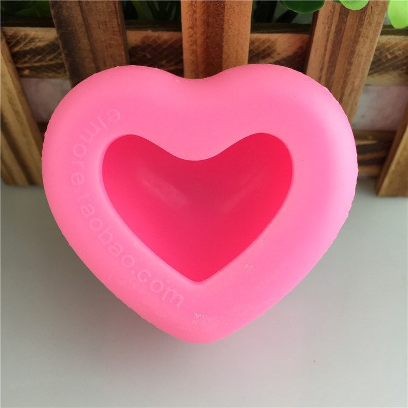 3D Heart Silicone Mold 1 Cavities Heart Soap Mold Silicone Etsy