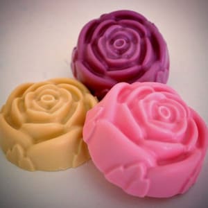 Molde de silicona para jabón con forma de rosa (6 cavidades) - Molde para jabón de rosas, moldes de silicona con forma de flor, molde para yeso, molde para hielo, molde de silicona, molde para chocolate