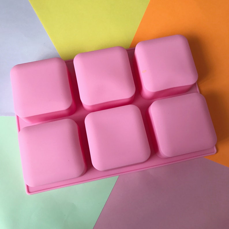 Square Silicone Soap Mold 6 cavities Square soap mold Etsy Italia