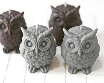 3D Big Owl Silicone Mold - 1 cavities - owl soap mold animals silicone mold plaster mold Ice mold owl candle mold animal candle mold