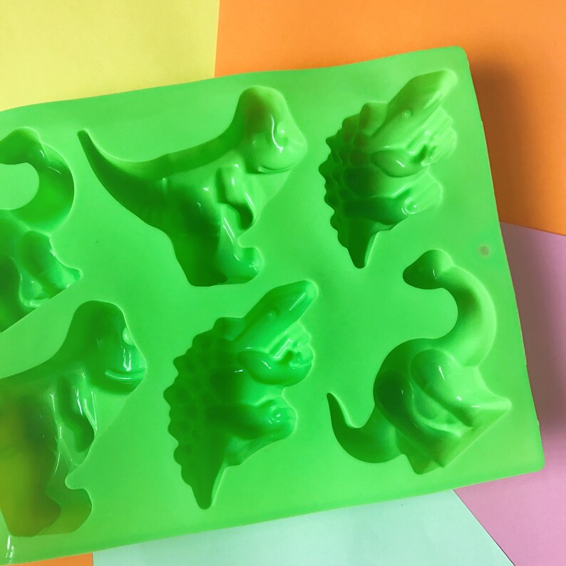 LARGE Dinosaurs Silicone Soap Mold 6 cavities Dinosaurs Etsy