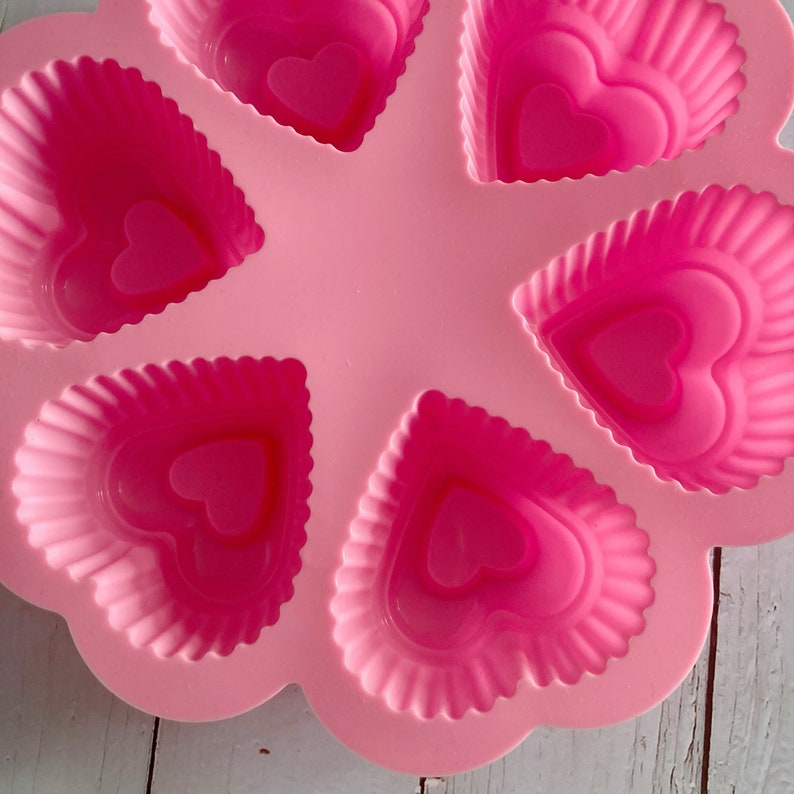 Large Hearts Silicone Soap Mold 6 Cavities Hearts Soap Etsy