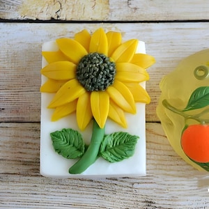 Sunflower Silicone Mold - 1 cavities - sunflower soap mold flower silicone molds plaster mold flower mold candle sunflower mold