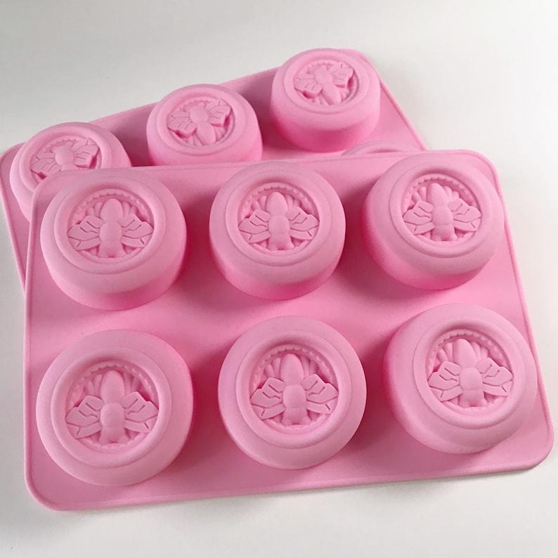 Bee Circle Silicone Soap Mold 6 Cavities Soap Etsy