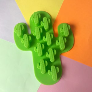 Mini Cactus Silicone Soap Mold - 12 cavities - Cactus soap mold silicone molds plaster mold Ice mold silicone mold chocolate mold