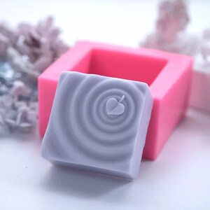 Leaf on the water Silicone Mold- 1 cavities - leaf mold silicone molds plaster mold chocolate mold square mold leaf candle mold square soap