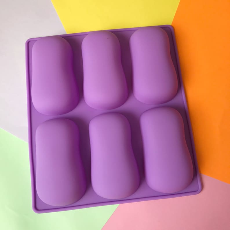 Basic Oval Silicone Soap Mold 6 Cavities Oval Soap Mold Etsy