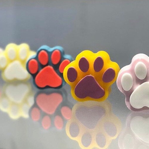 Paw Silicone Soap Mold - 6 cavities - Animal cat caw soap mold silicone molds plaster mold Ice mold silicone mold chocolate mold