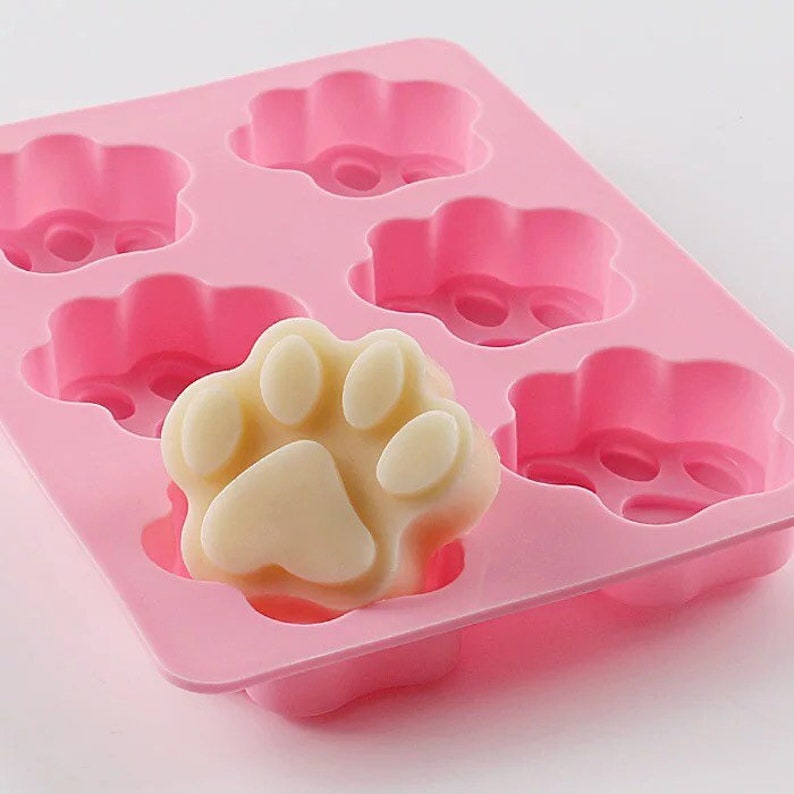 Paw Silicone Soap Mold 6 Cavities Animal Cat Caw Soap Mold Etsy