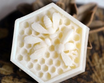 Typ 2 - 3D pszczoła na plastrze miodu silikonowa forma - 1 gniazdo - forma pszczoły silikonowe formy gipsowe forma czekoladowa forma owada forma świecy pszczoła