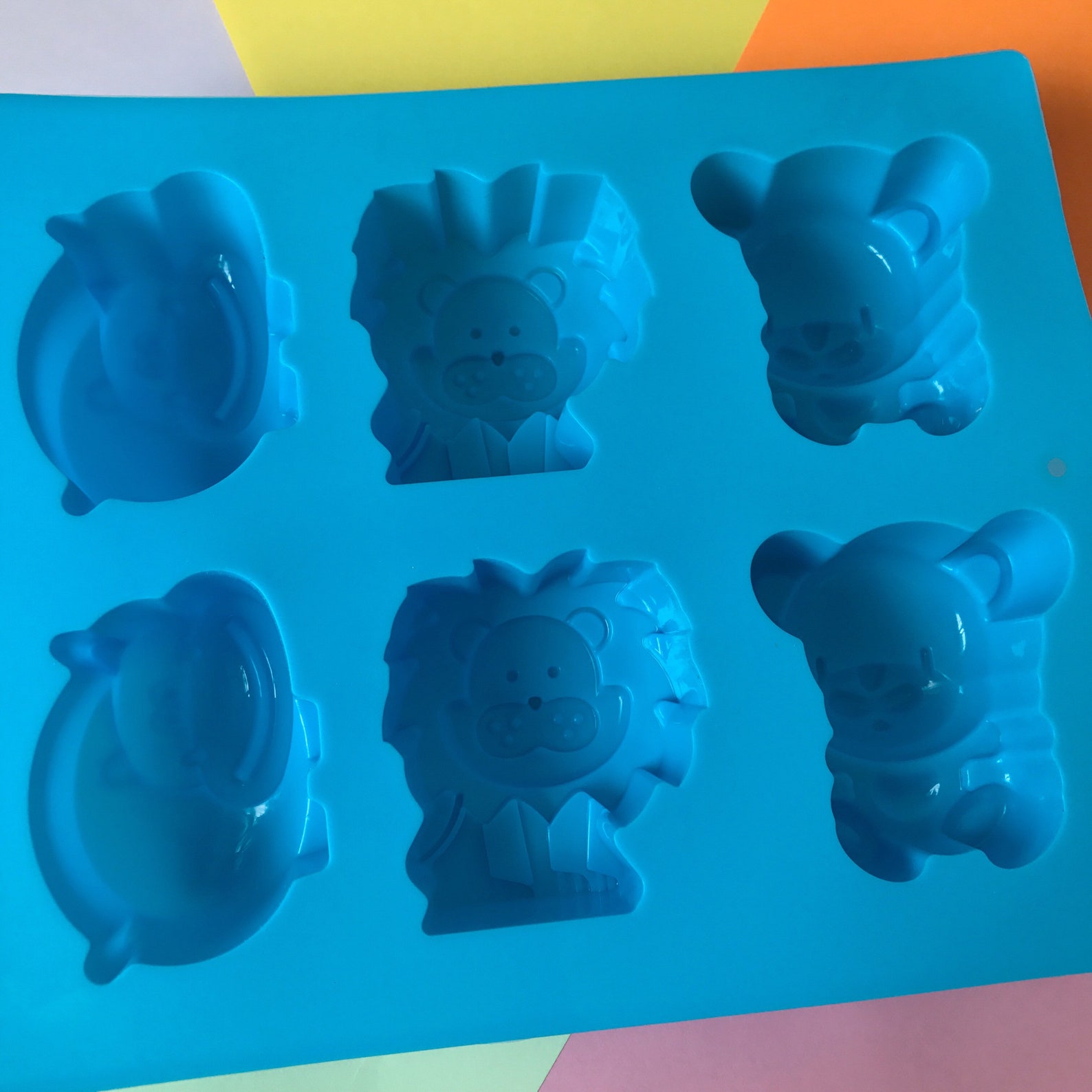 Animals Silicone Soap Mold 6 Cavities Animals Soap Mold Etsy