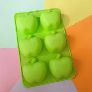 Apple Silicone Soap Mold - 6 cavities - Apple soap mold fruit silicone molds plaster mold Ice mold silicone mold chocolate mold
