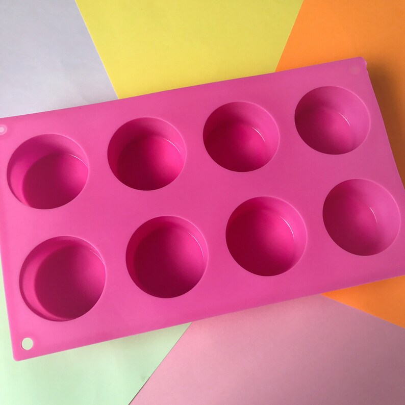 Circle Silicone Soap Mold 8 Cavities Circle Soap Mold Etsy