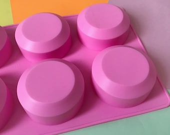 Circle Silicone Soap Mold - 6 cavities - circle soap mold silicone molds plaster mold silicone mold chocolate mold
