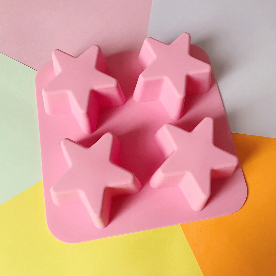 Star Silicone Soap Mold 4 Cavities Star Soap Mold Star Etsy UK
