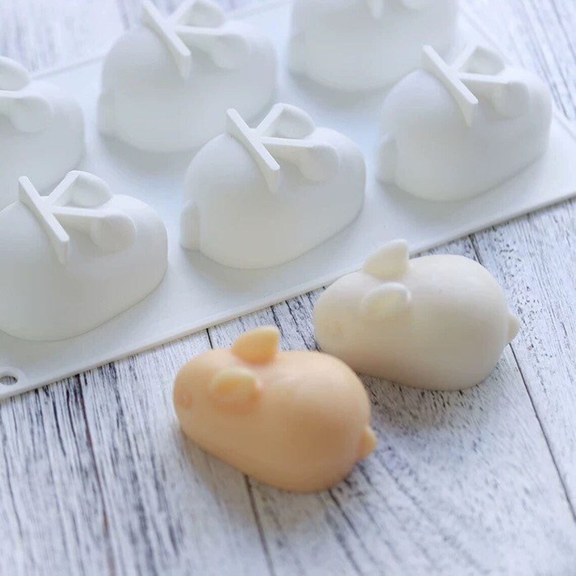 Rabbit Silicone Soap Mold 6 cavities soap mold rabbit Etsy
