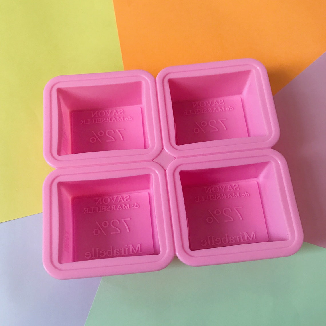 72 Savon De Marseille Silicone Soap Mold 4 Cavities Etsy