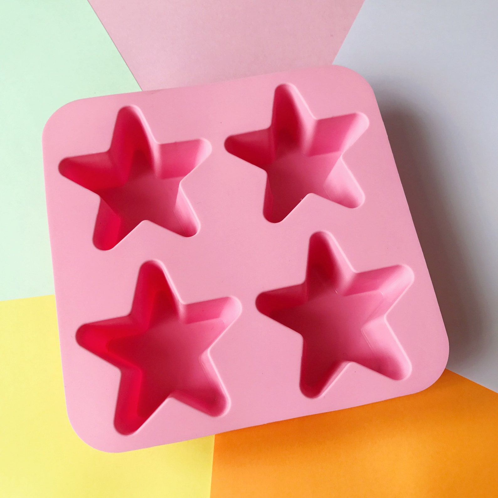 Star Silicone Soap Mold 4 Cavities Star Soap Mold Star Etsy UK