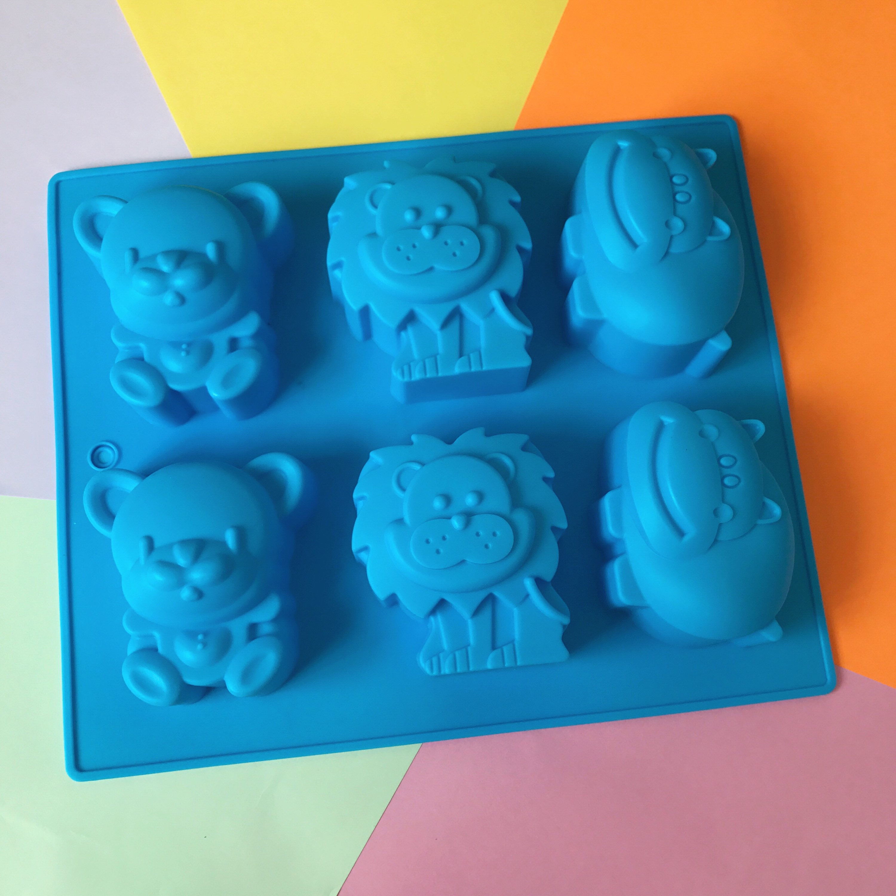 Animals Silicone Soap Mold 6 cavities animals soap mold Etsy
