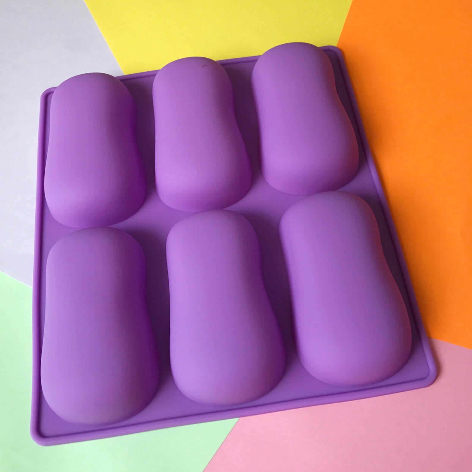 Basic Oval Silicone Soap Mold 6 Cavities Oval Soap Mold Etsy