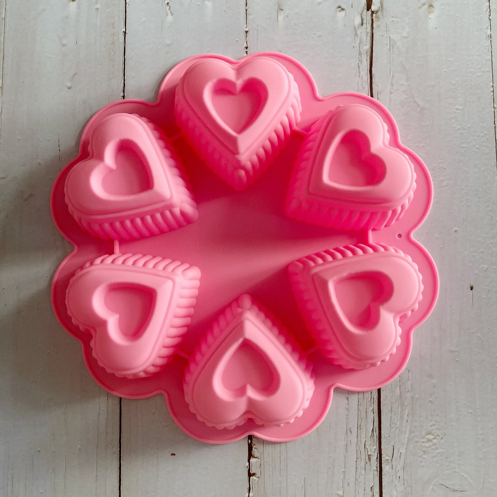 Large Hearts Silicone Soap Mold 6 Cavities Hearts Soap Etsy
