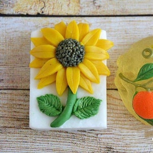 Sunflower Silicone Mold - 1 cavities - sunflower soap mold flower silicone molds plaster mold flower mold candle sunflower mold