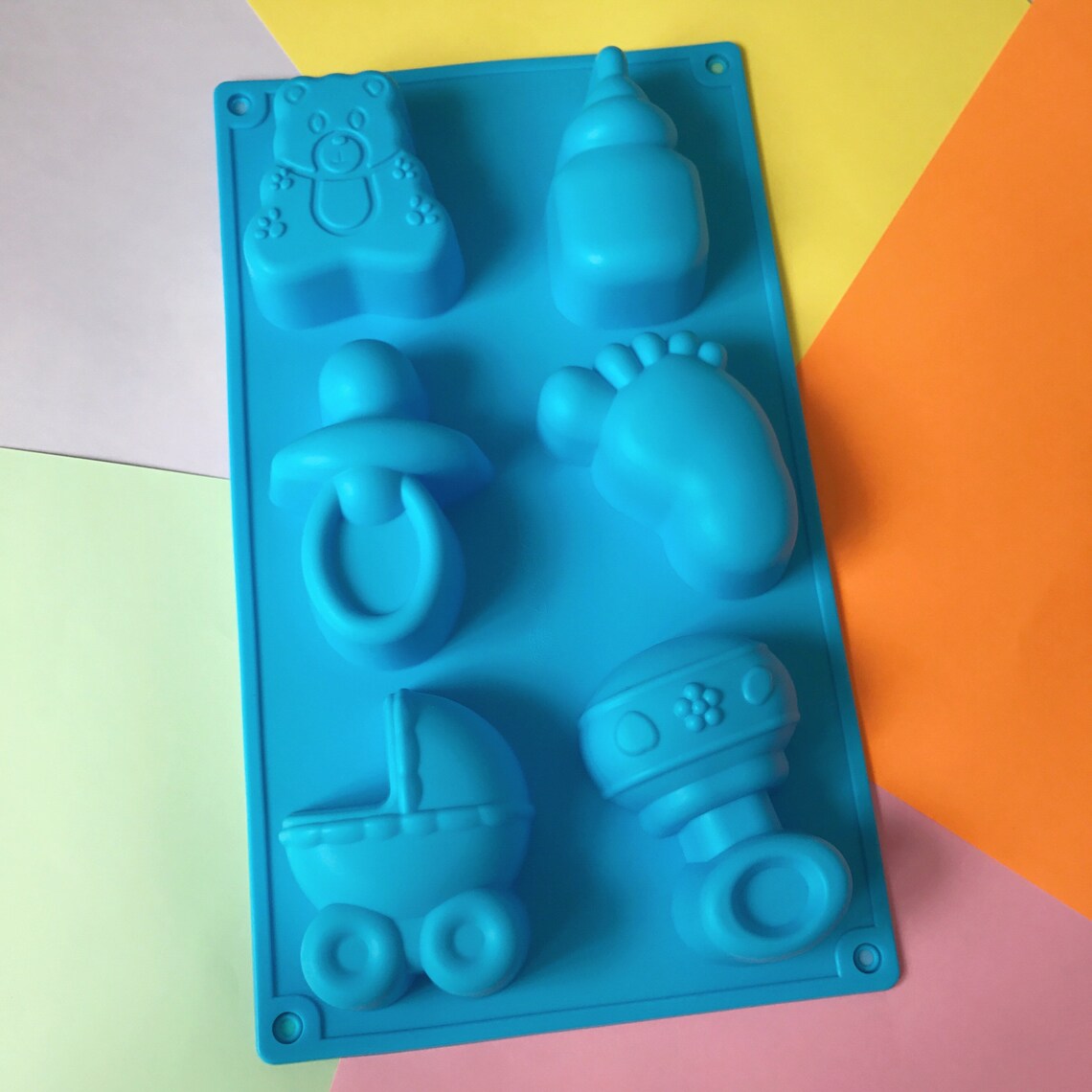 Lovely baby Silicone Soap Mold 6 cavities baby soap mold Etsy
