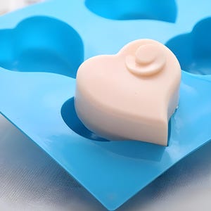 Hearts Silicone Soap Mold - 6 cavities - Hearts soap mold silicone molds plaster mold Ice mold silicone mold chocolate mold