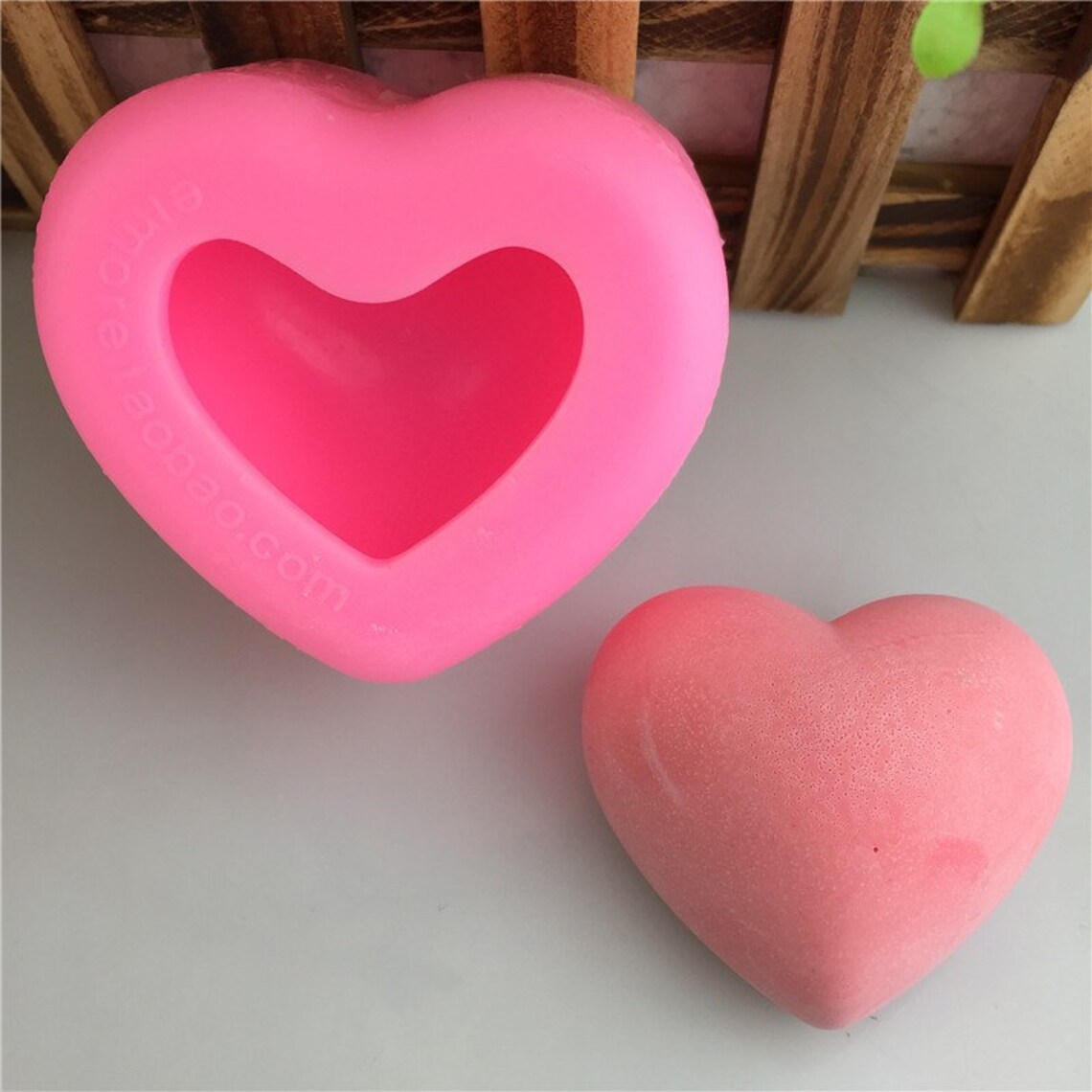 3D Heart Silicone Mold 1 cavities heart soap mold silicone Etsy.de