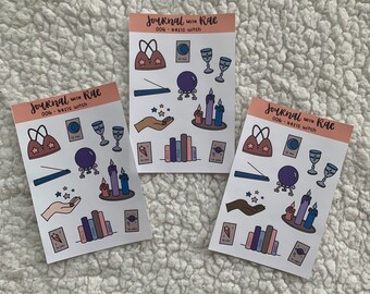 Basic Witch Sticker Sheet | For Bullet Journals, Planners, Notebooks, Penpals, and more!