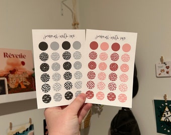 Patterned Dots Sticker Sheet | For Bullet Journals, Planners, Notebooks, Penpals, and more!