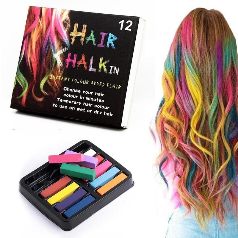 12 Colors Hair Chalk Set Short Disposable Hair Dye Pen - Etsy
