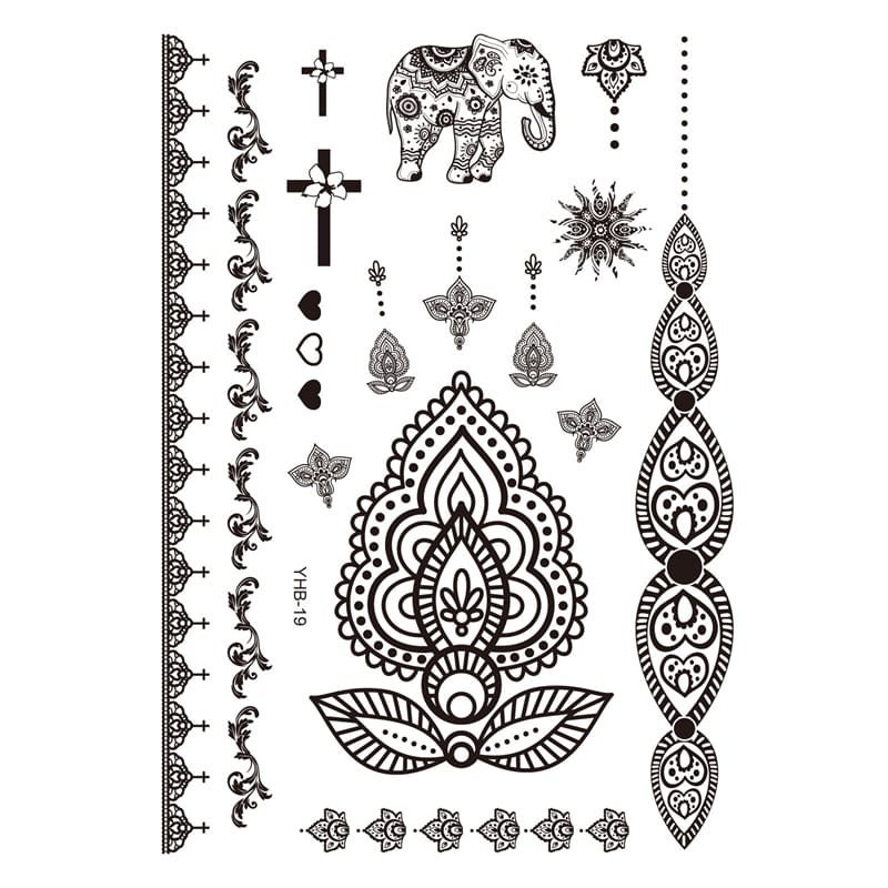 Creative Lace Pattern Temporary Tattoo Stickers - Etsy