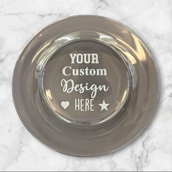 Custom Engraved Glass Plate | Etched Glass | Personalized Glass