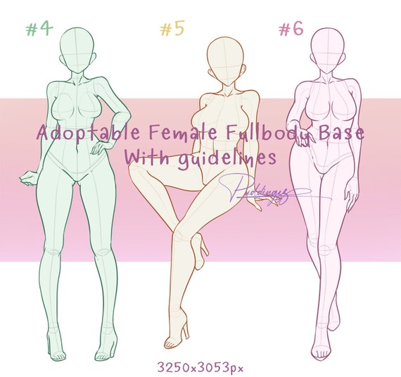 Girls full body bases - Anime Bases .INFO Standing female poses