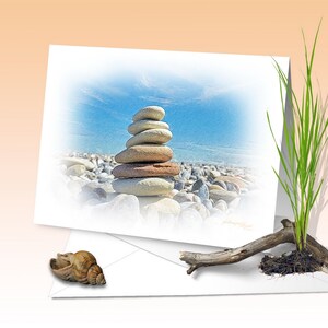 Torre de piedra, tarjeta de felicitación, impresión de arte, acuarela digital