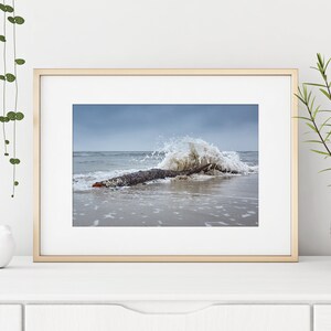 Nordsjökust, surfing, vågor, Amrumön, väggdekoration, fotografi, poster 20 x 30 cm