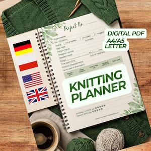 WIP Tracker PDF | Digital Knitting Project Diary in English, Polish & German