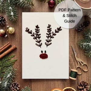 Renstygnsmönster Pappersbroderi PDF, A4 och US Letter Holiday Card Mall