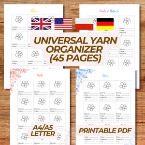 Organizador Universal de Amostras de Fios | Planejador de Estoque de Artesanato (Download em PDF)
