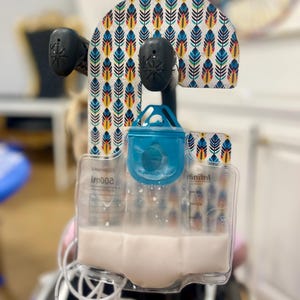 Feeding Pump Holder | Compatable with Infinity Pump | Kids and Adults | Fun Patterns and Themes for All Ages | Wooden