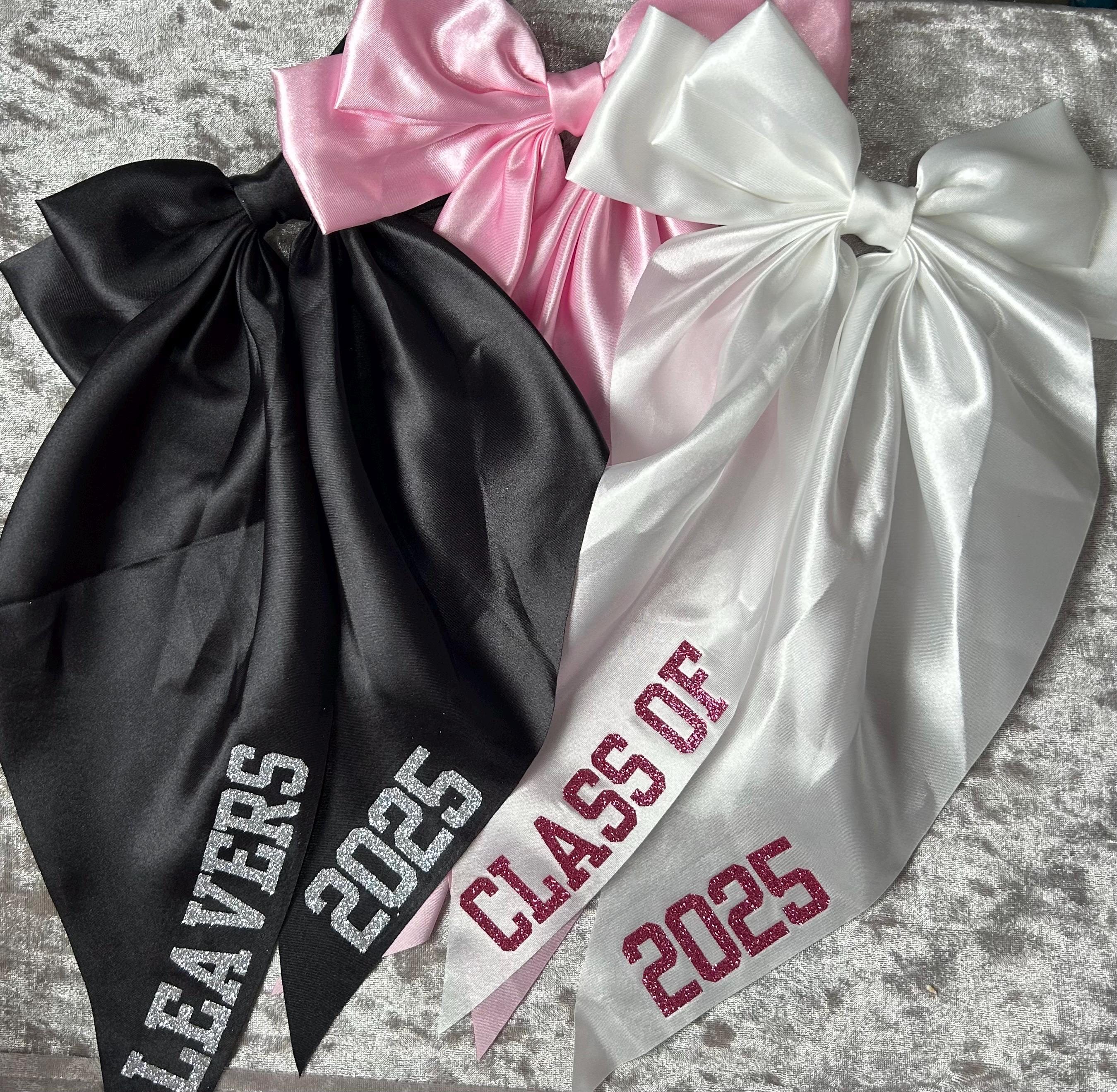 School Leavers Day Bows & Glasses - Personalised Hair Bows - Leavers ...