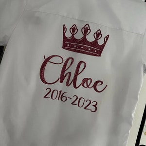 Personalise your Leavers Shirt at home School Leavers Day Personalise School Uniform Iron on Vinyl Decal Choose design and colours image 9