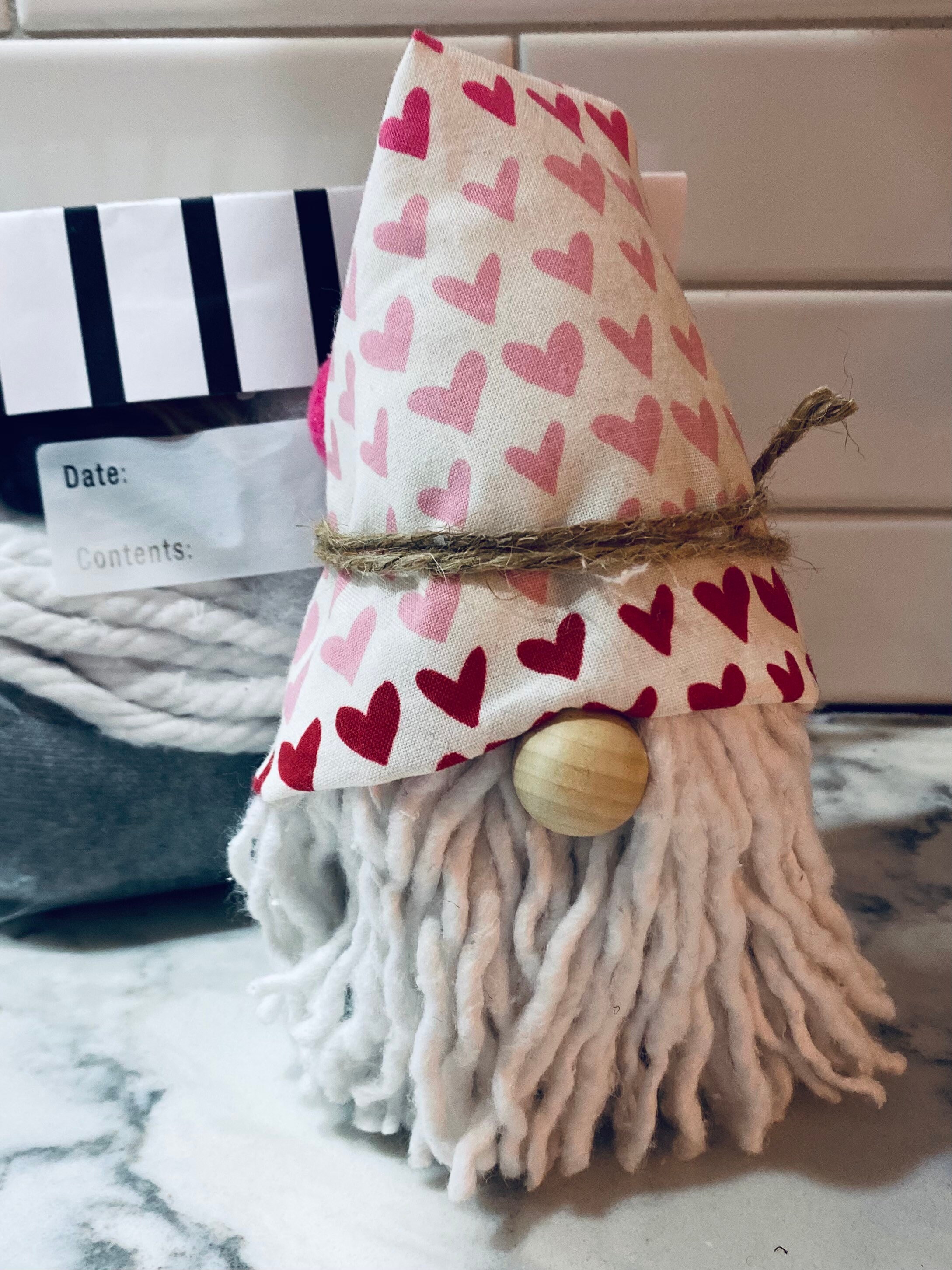 Diy kit gnomes craft gnome tiered tray decor Valentines Etsy